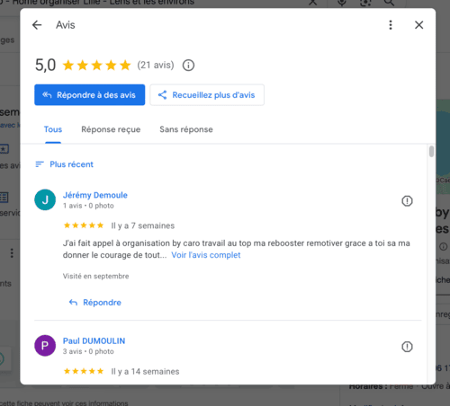 comment obtenir des avis google