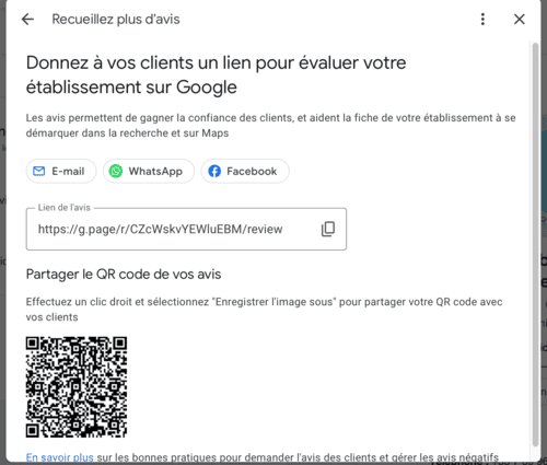comment obtenir des avis google